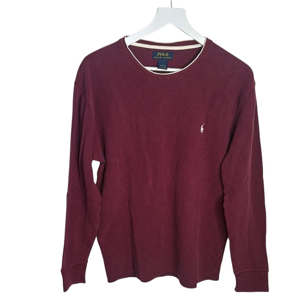 Polo Ralph Lauren Vintage Red Long-sleeve Thermal M-262 Sz M